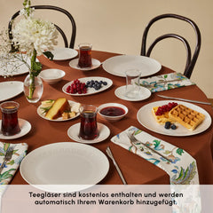 Karaca Artiste Bone China 20-teiliges Frühstückset für 6 Personen, Weiß