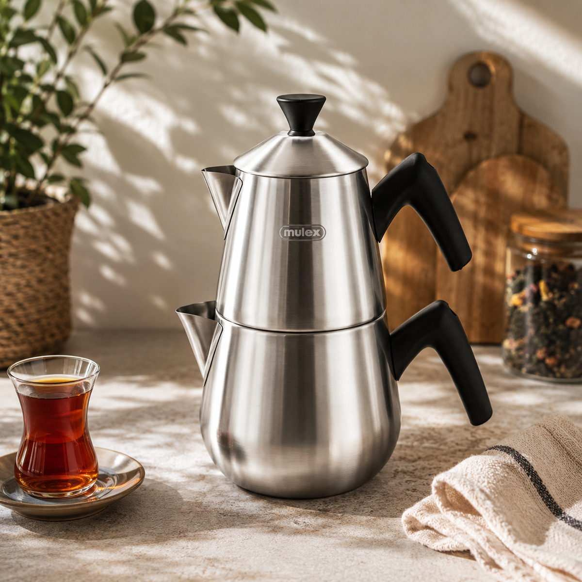 Mulex Teekanne 1 L + 2,25 L Matt