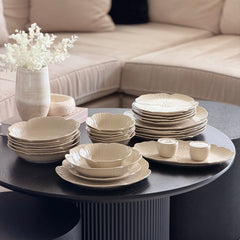 Florange Beige Geschirrset 27 teilig für 6 Personen