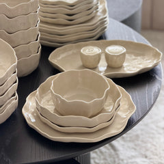 Angles Beige Geschirrset 27 teilig für 6 Personen