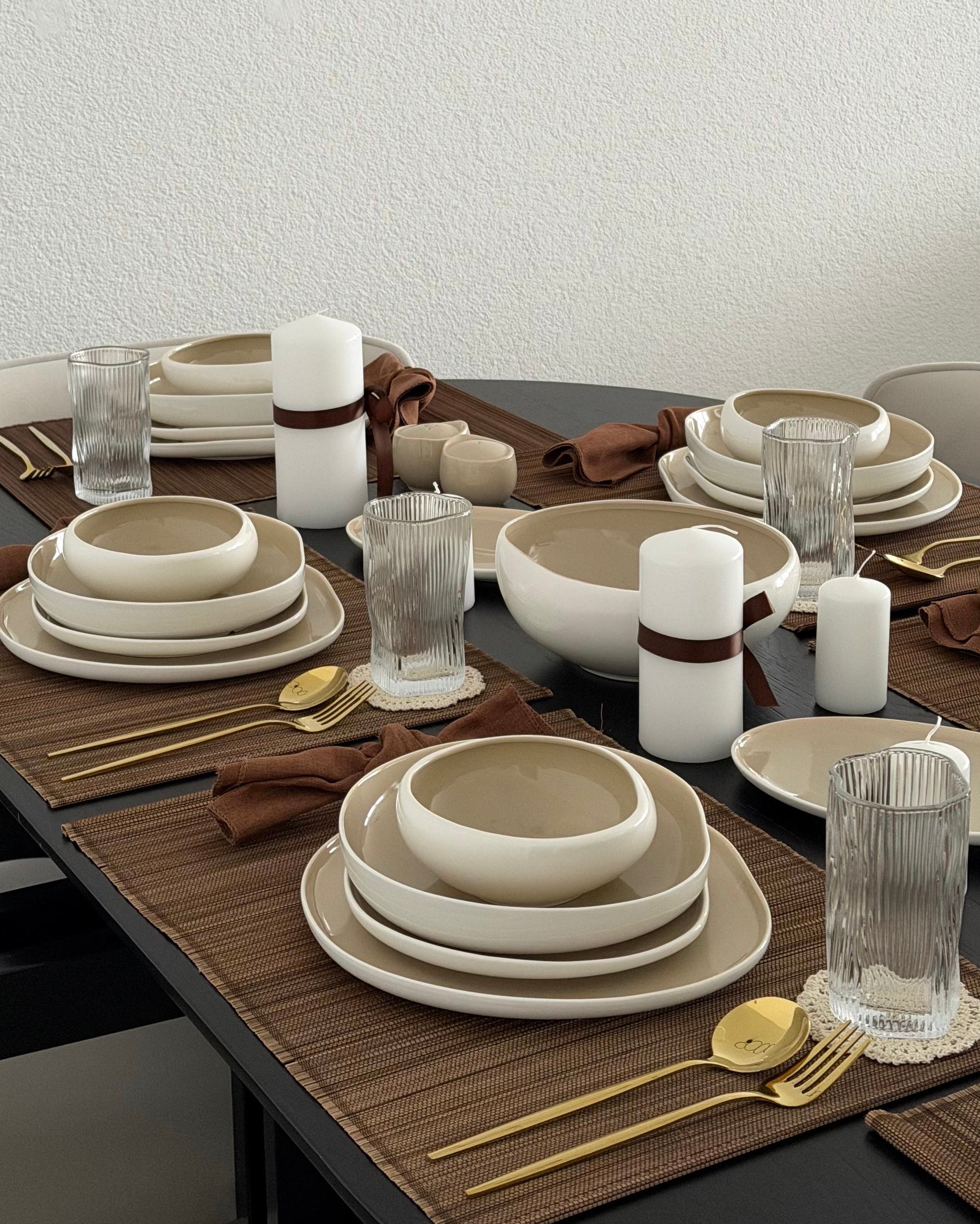 Planet Beige Geschirrset 29 Teilig für 6 Personen