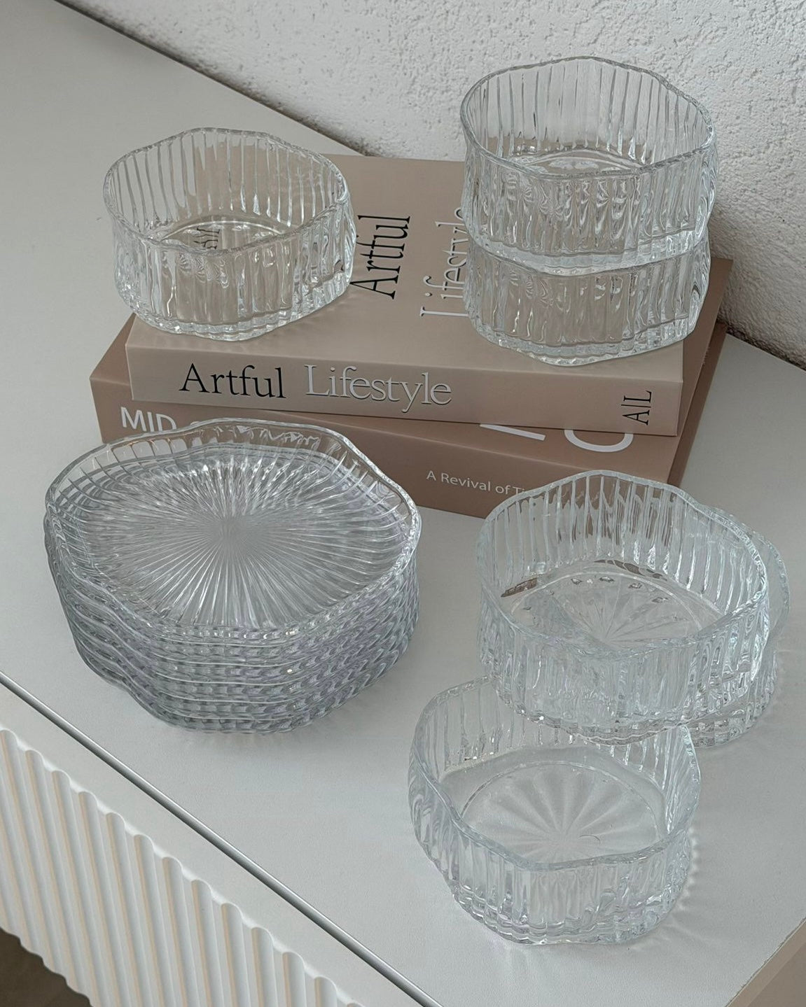 Riffel Schalen Set 12-Teilig