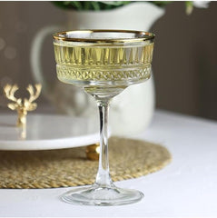 Pasabahce - Elysia Golden Touch 4er Cocktailglas mit Fuß 260 ml