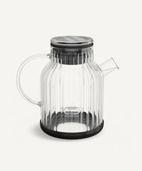Stripe Karaffe / Teekanne aus Glas 1.5L Schwarz