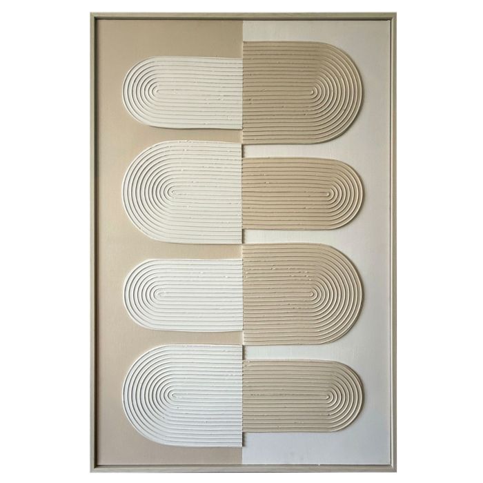 XL Wanddekoration 80X120 CM Weiß-Beige