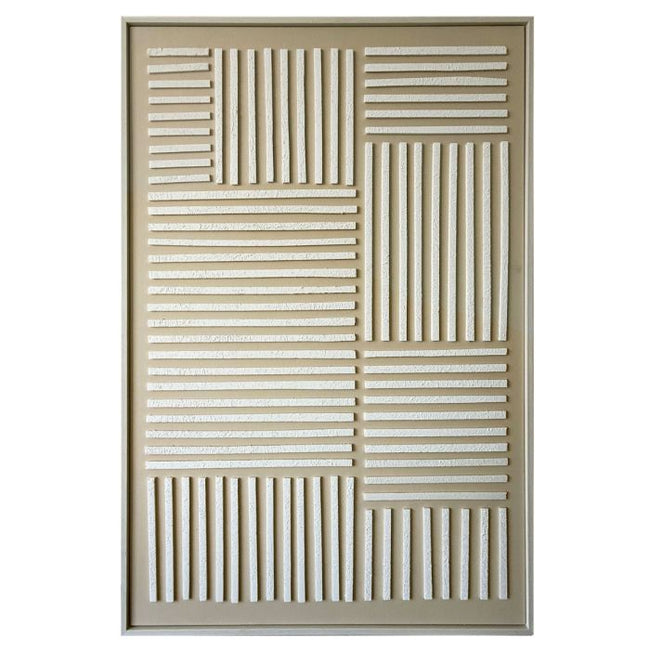 XL Wanddekoration 80X120 CM Weiß-Beige