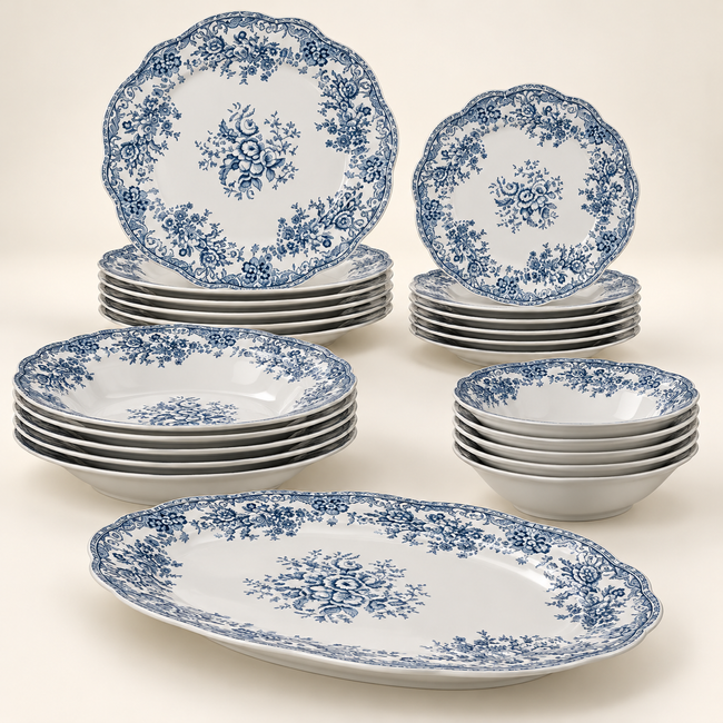 Fleury Vintage Geschirr Set Blau