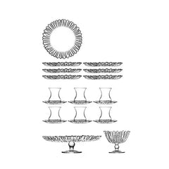 Aurora Brunch Set 20-teilig Glas modernes Frühstücksset
