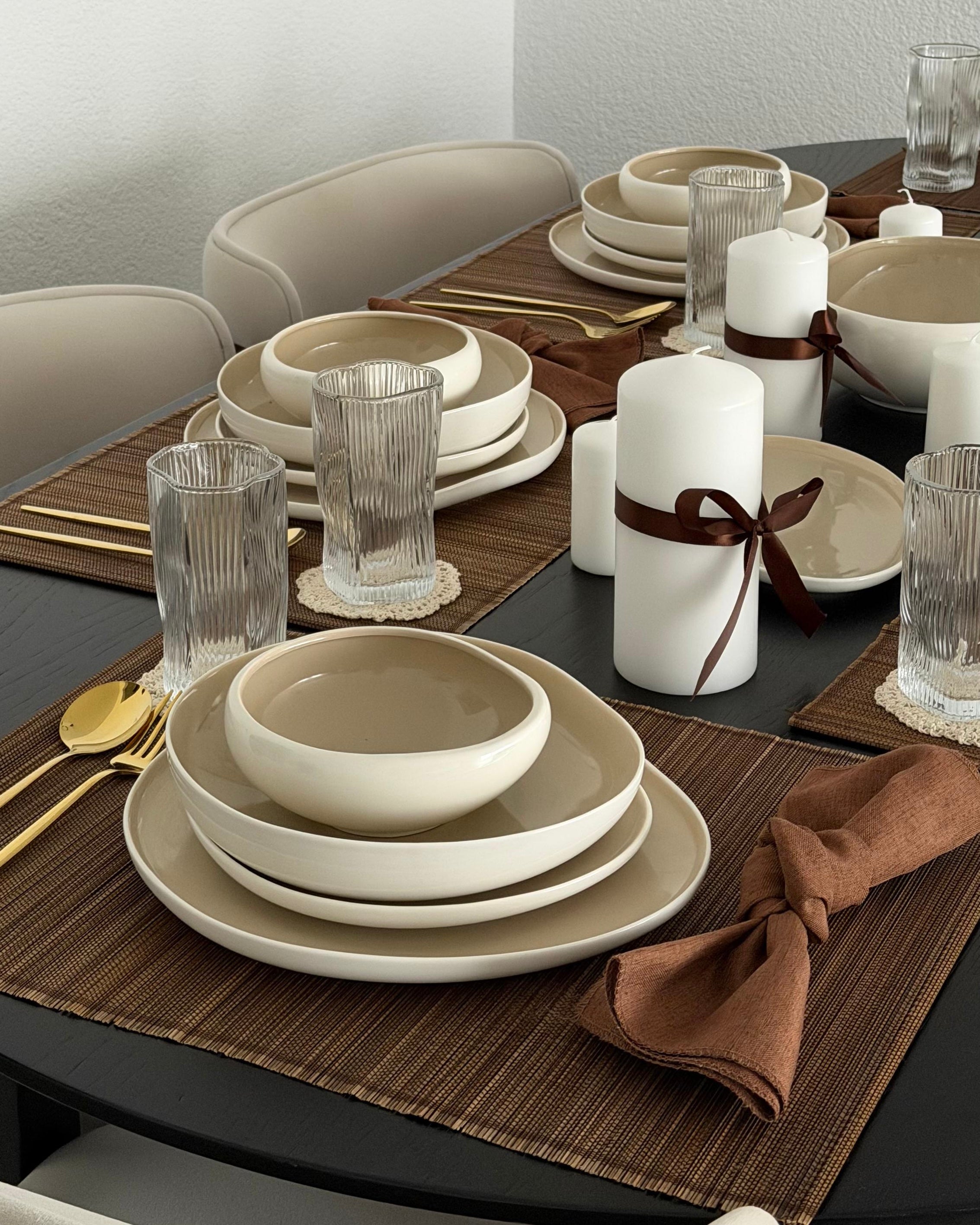 Planet Beige Geschirrset 29 Teilig für 6 Personen