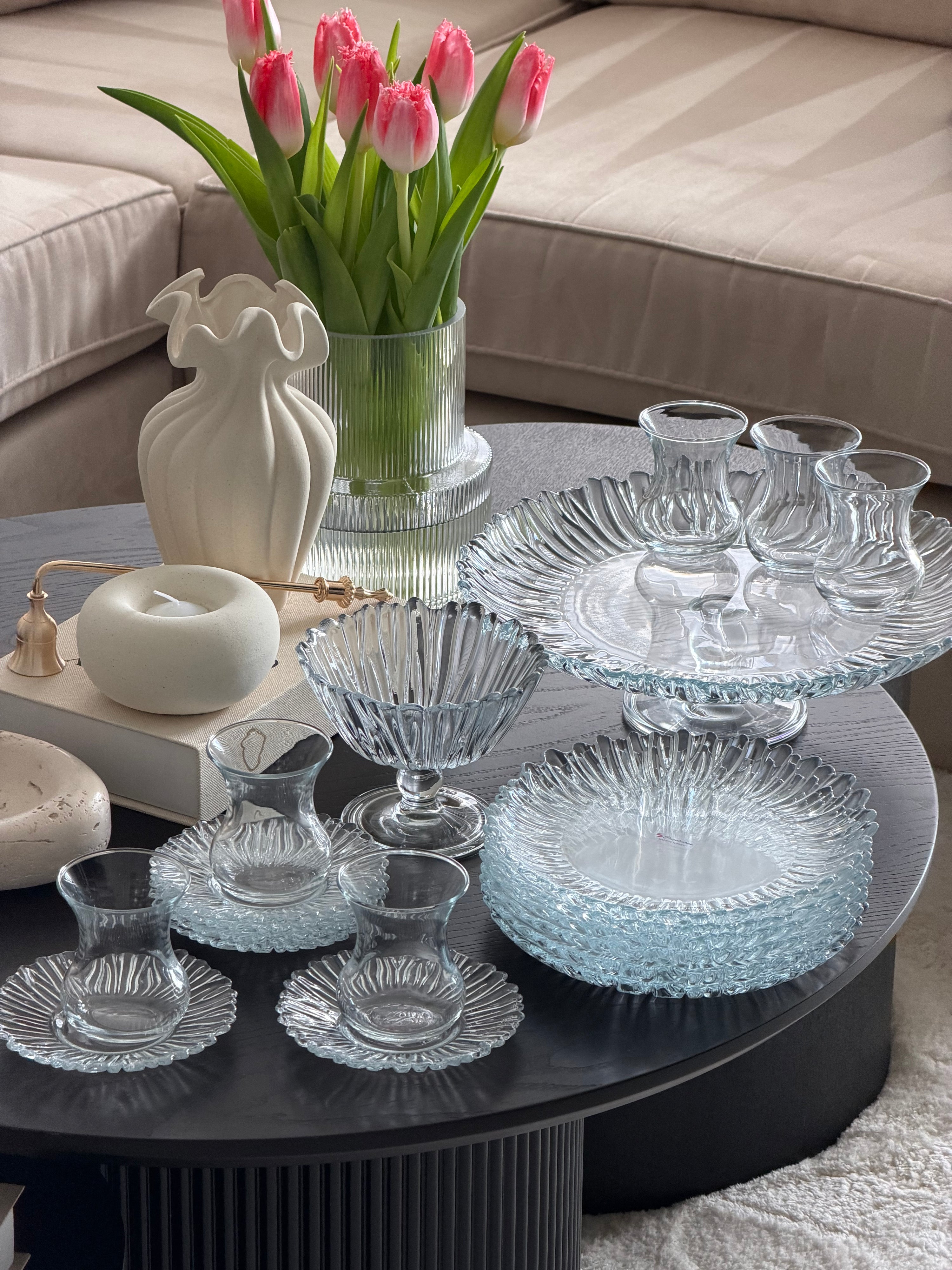 Aurora Brunch Set 20-teilig Glas modernes Frühstücksset