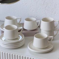 Bellon Kaffeetassen Set Weiß 12-Teilig