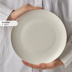Karaca Artiste Bone China 20-teiliges Frühstückset für 6 Personen, Weiß