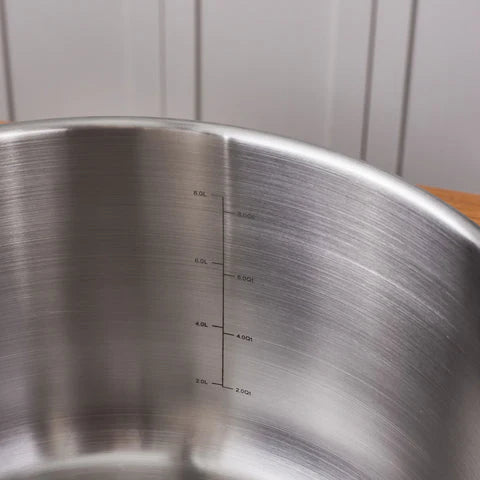 Karaca Elite Edelstahl-Induktions-Kochtopf mit Deckel, 28 cm, Silber