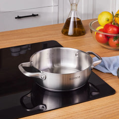 Karaca Elite Edelstahl-Kasserolle Flach 20 cm