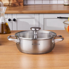 Karaca Elite Edelstahl-Kasserolle Flach 20 cm