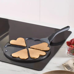 Karaca Fluffy Love Antihaft-Pfannkuchen Pfanne mit Induktionskeramikbeschichtung, 26 cm
