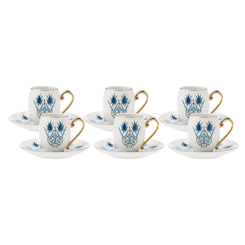 Karaca Iznik Kaffeeservice für 6 Personen, 80 ml