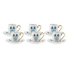 Karaca Iznik Kaffeeservice für 6 Personen, 80 ml