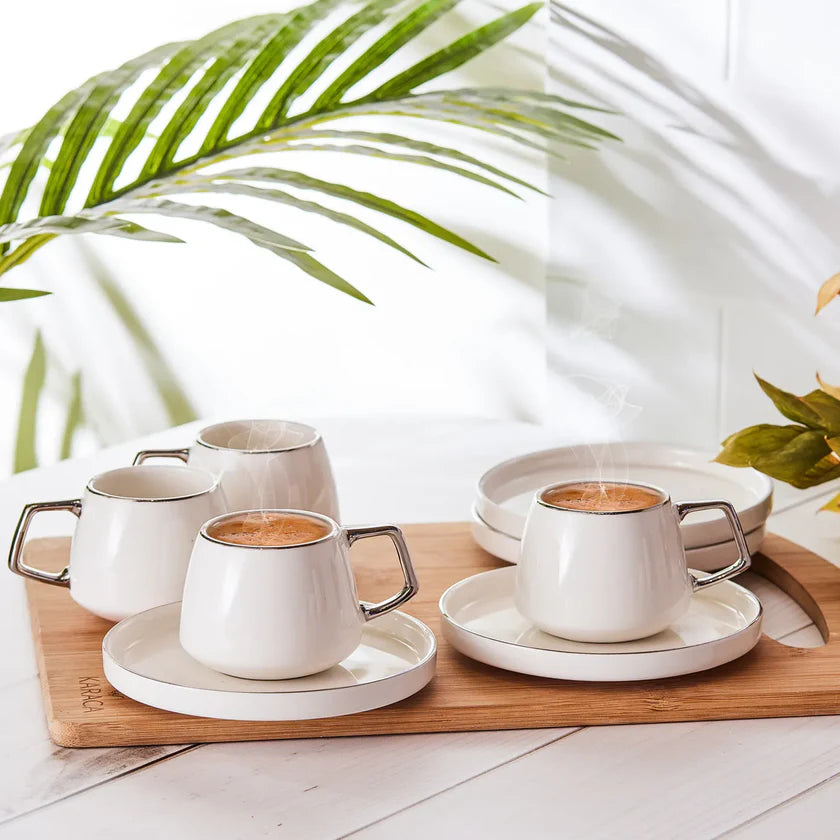 Karaca Streamline Saturn Platinum 6 Personen Kaffeetasse Set