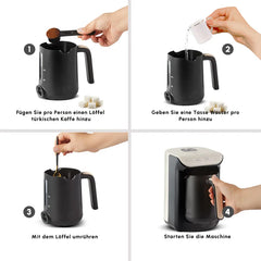 Karaca Hatır Köz Türkische Kaffeemaschine mit Röstfunktion Creme