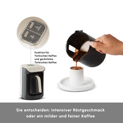 Karaca Hatır Köz Türkische Kaffeemaschine mit Röstfunktion Creme