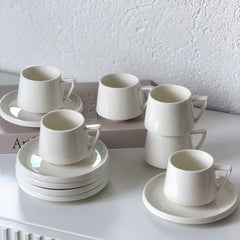 Bellon Mokkatassen Set Weiß 12-Teilig