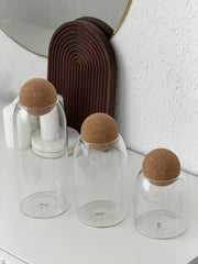 Cork Vorratsglas Set mit Deckel 3-Teilig