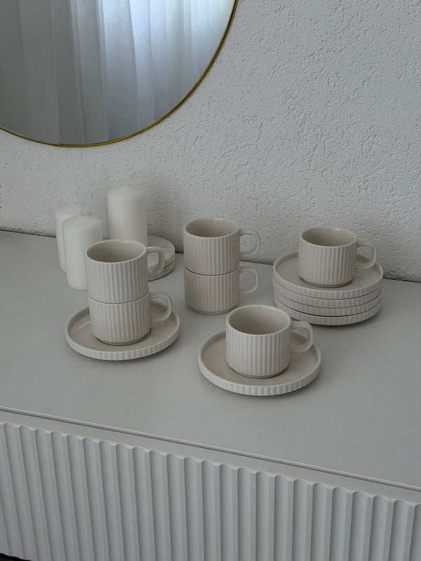 Borneo Mokkatassen Set 12-teilig