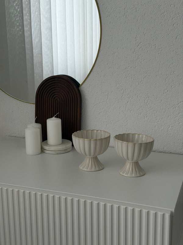 Bloomy Eis - Dessertschale mit Fuß