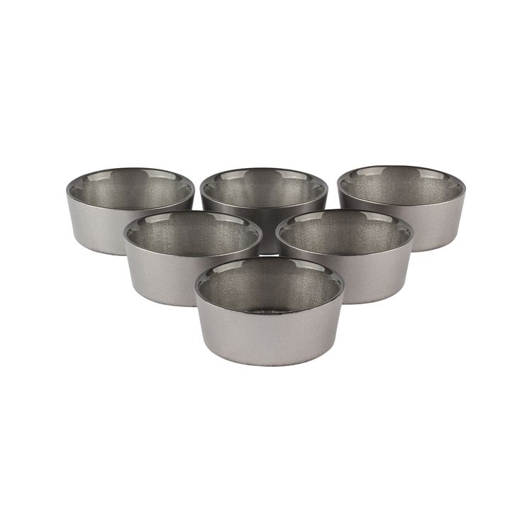 Bricard – Rexy Dunkelsilber Schalen Set 9 cm 6 teilig