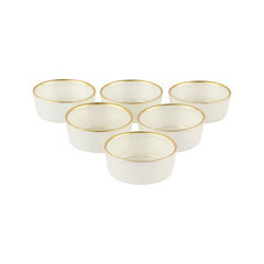 Bricard – Rexy Weiss-Gold Schalen Set 9 cm 6 teilig