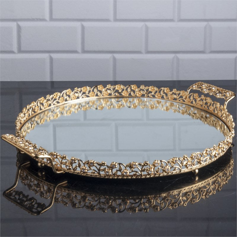 Zevye - Elmas Rundes Tablett mit Griff