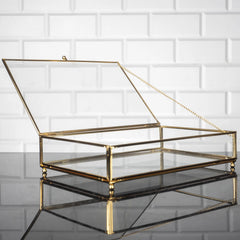 Zeyve Glaskasten in Gold 30 cm