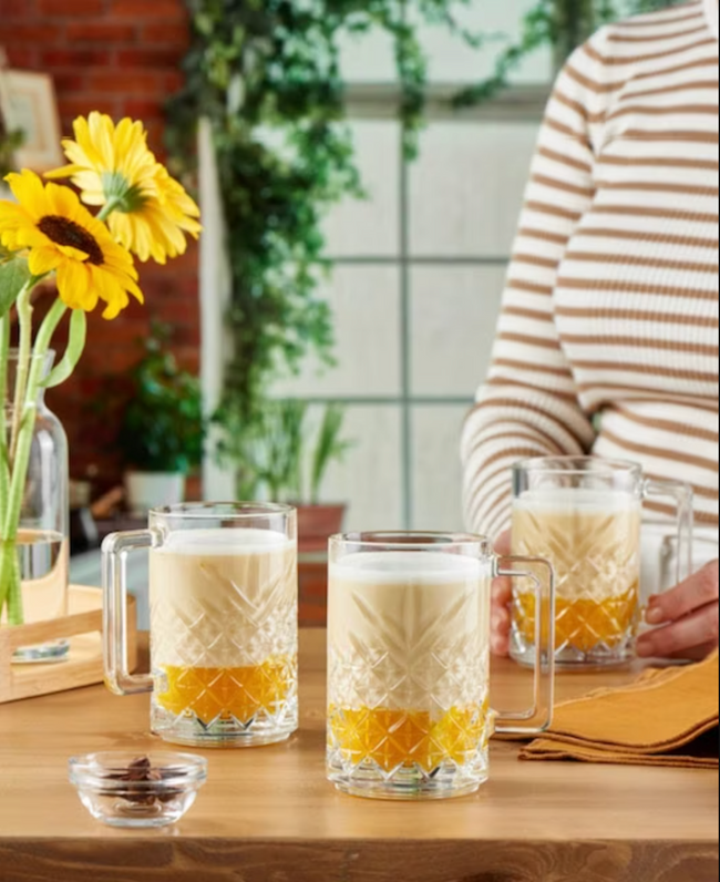 Pasabahce Timeless 2er Glastasse mit Henkel 310 ml
