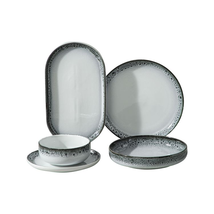 Bricard - Pau Geschirrset 25 Teilig für 6 Personen Schwarz