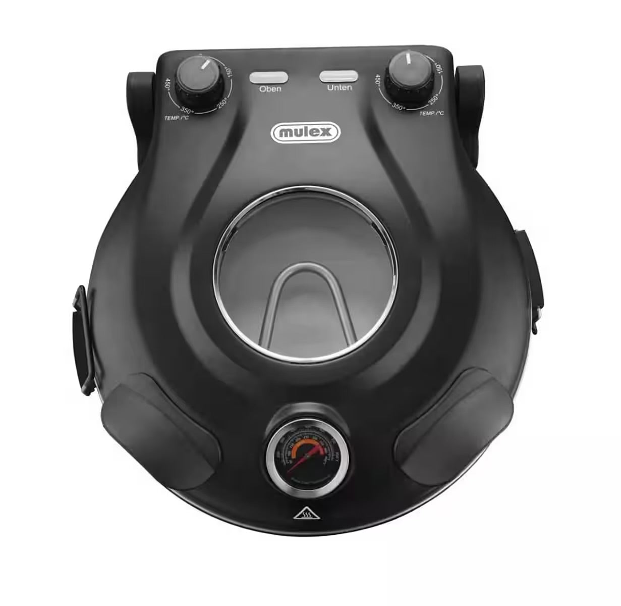 Mulex Pizzaofen Steinbackofen 1200 W - Pizzastein ø30 cm Schwarz