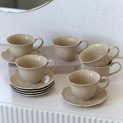 Florange Kaffeetassen Set Beige 12-Teilig
