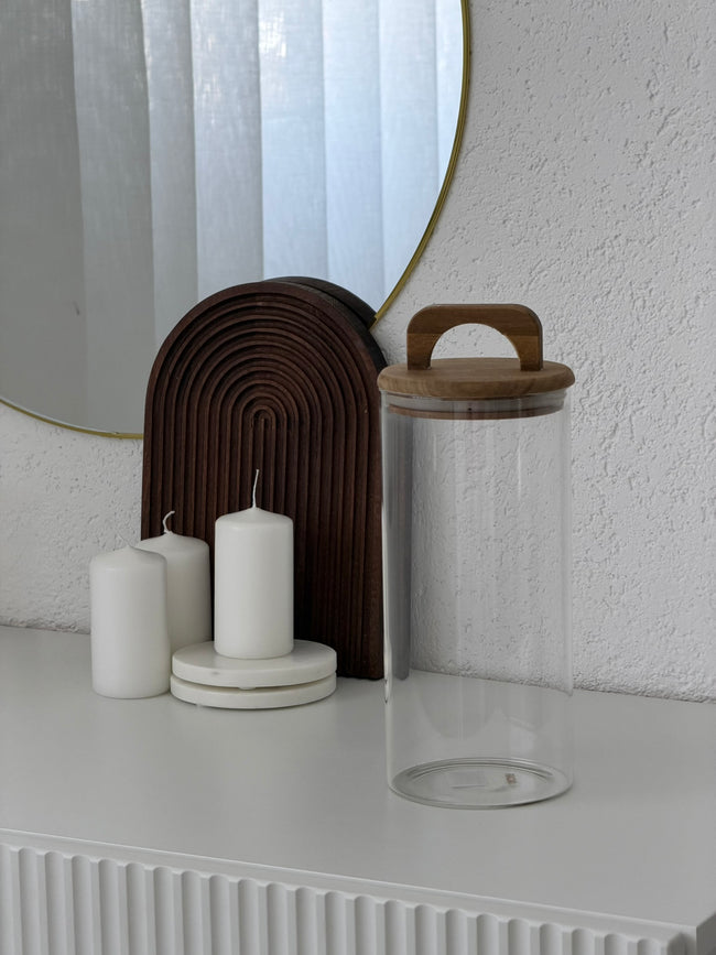 Eloria Vorratsglas mit Akazienholzdeckel 2,0L