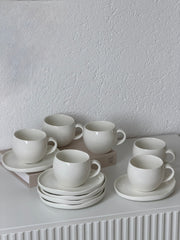 Planet Weiß Kaffeetassen Set 12 Teilig