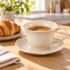 Florange Kaffeetassen Set Beige 12-Teilig