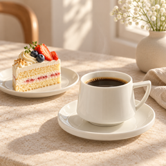 Bellon Kaffeetassen Set Weiß 12-Teilig