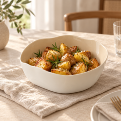 Bonnes Servier & Salatschüssel Weiß-Beige