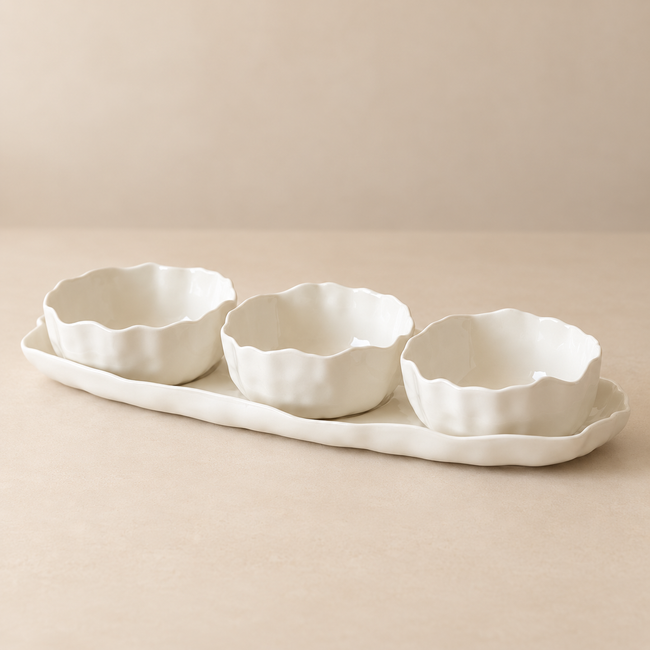 Angles Schalen Set Weiß 4-Teilig