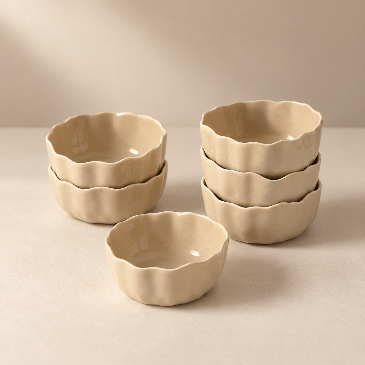 Angels Dipschalen 6-er Set Beige