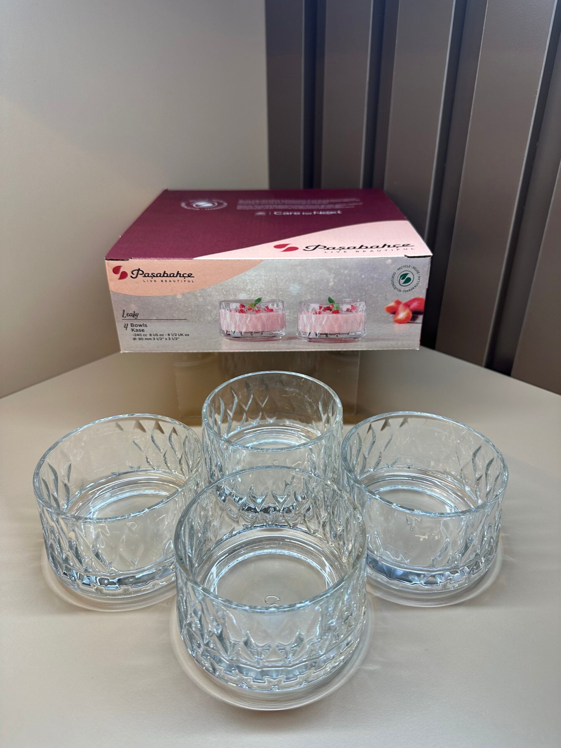 Pasabahce Leafy 4er Snackschale 240 ml