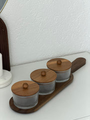 Gemmy Snackbehälter Set aus Akazienholz