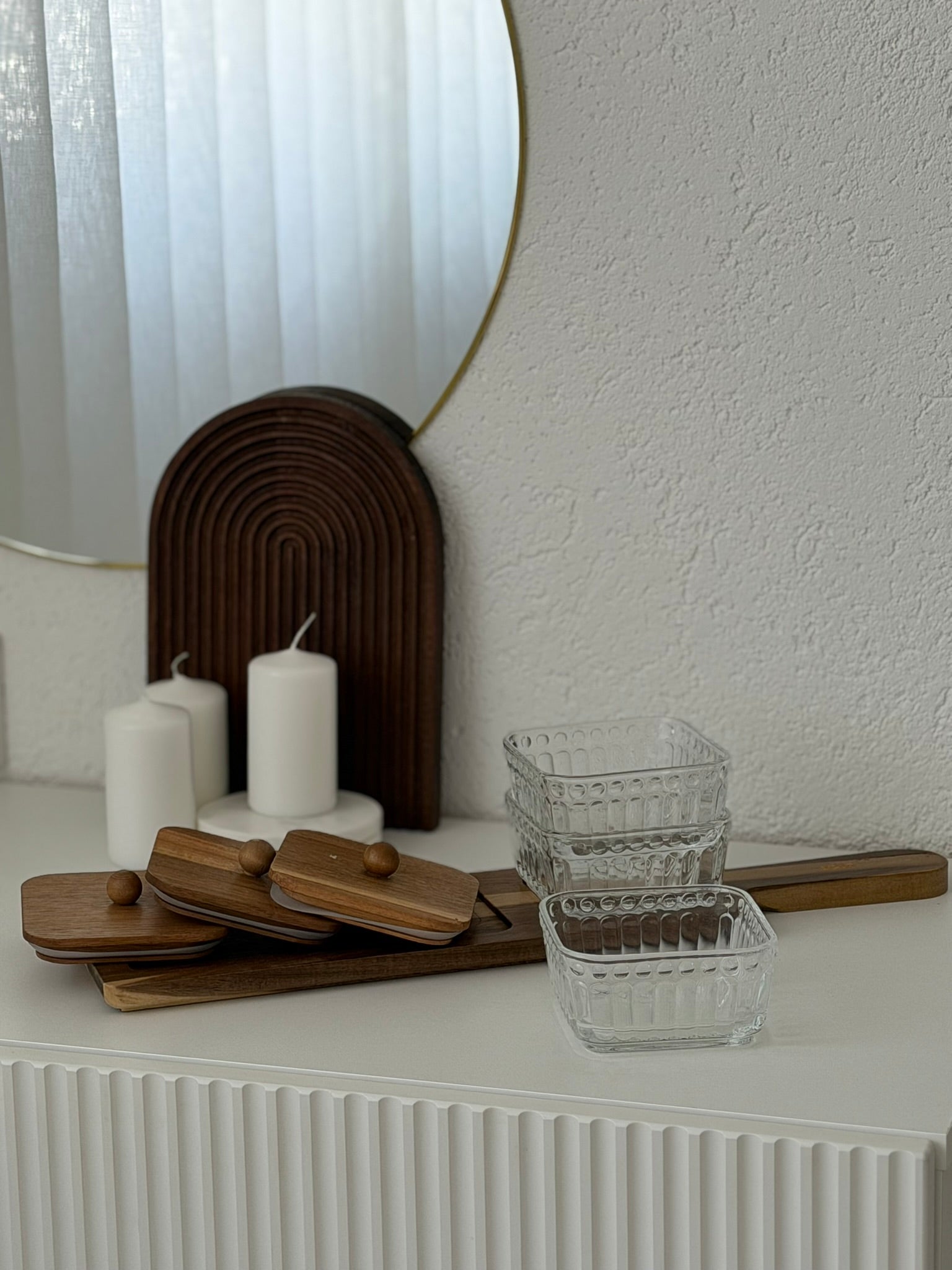 Gemmy Square Snackbehälter Set aus Akazienholz