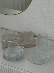 Riffel Glas Kaffeetassen Set 230ml