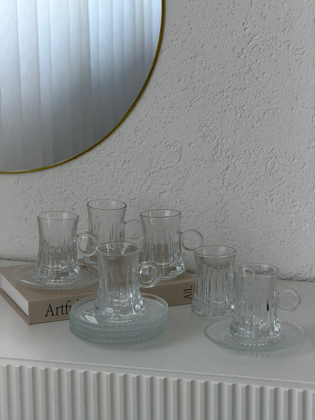 Elsa Stripe Tee Set für 6 Personen 12 Teilig 125 ml