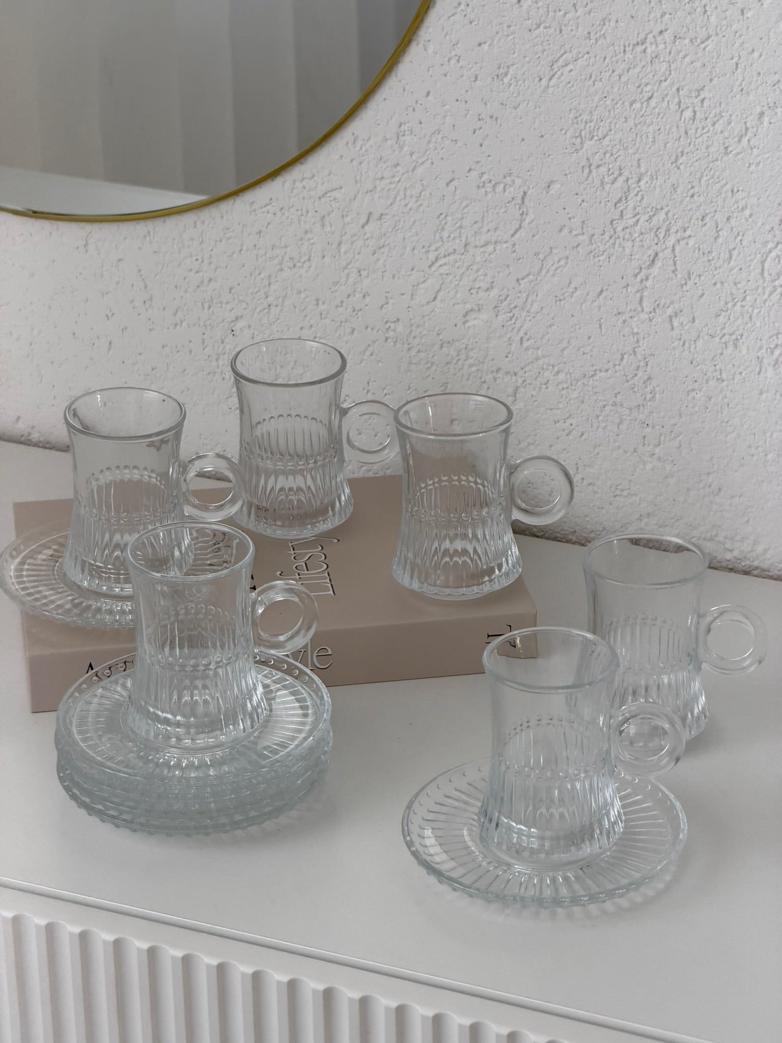 Elsa Riffel Tee Set 12 Teilig für 6 Personen 125 ml